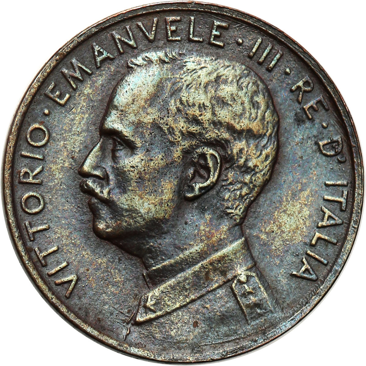 Włochy, Wiktor Emanuel III (1900-1943). 1 cent 1918 - rzadszy